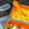 POJEMNIK LUNCHBOX SILIKONOWY 900ml 2-KOMOROWY KLAUSBERG KB-7023