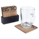 Podstawki podkładki pod kubek kubki ze stojakiem BISTRO 5-ele VILDE 259338