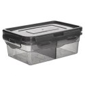 Pojemnik do przechowywania żywności z pokrywką dzielony szary GREY 500 ml ORION 127168