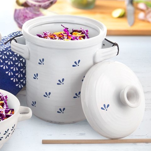 Pojemnik garnek do kiszenia kapusty ogórków ceramiczny MODROBILA 2.5L ORION 127604