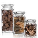 Pojemnik kuchenny na żywność jedzenie szklany kwadratowy 950 ml ORION 126487