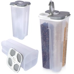Pojemnik na produkty sypkie płatki mąkę kawę z dozownikiem dzielony 3L EXCELLENT HOUSEWARE 259388