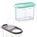 Pojemnik na produkty sypkie suche makaron z dozownikiem miarka 1.2L HOBBY LIFE 123835