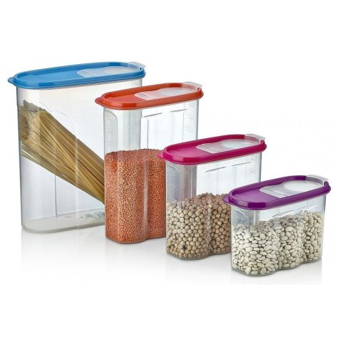 Pojemnik na produkty sypkie suche makaron z dozownikiem miarka 2.4L HOBBY LIFE 123703