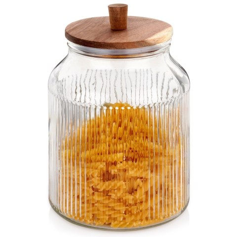 Pojemnik na produkty sypkie suche szklany z pokrywką i uszczelką 3L EXCELLENT HOUSEWARE 229211