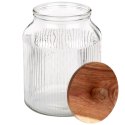 Pojemnik na produkty sypkie suche szklany z pokrywką i uszczelką 3L EXCELLENT HOUSEWARE 229211