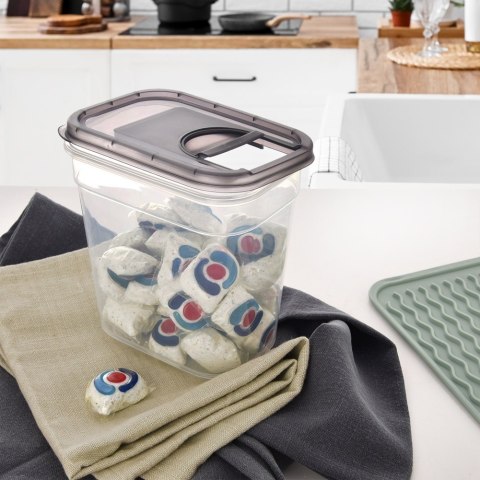 Pojemnik na produkty sypkie suche z dozownikiem GREY 1.9L ORION 127186