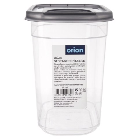 Pojemnik na produkty sypkie suche z dozownikiem GREY 1.9L ORION 127186
