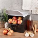 Pojemnik na warzywa i owoce ziemniaki cebulę z pokrywą szary 13L VILDE 730510-S