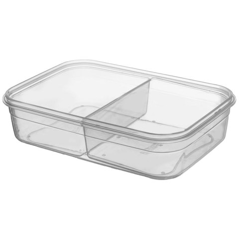 Pojemnik plastikowy na żywność z pokrywką i uszczelką dzielony 1L ORION 127156
