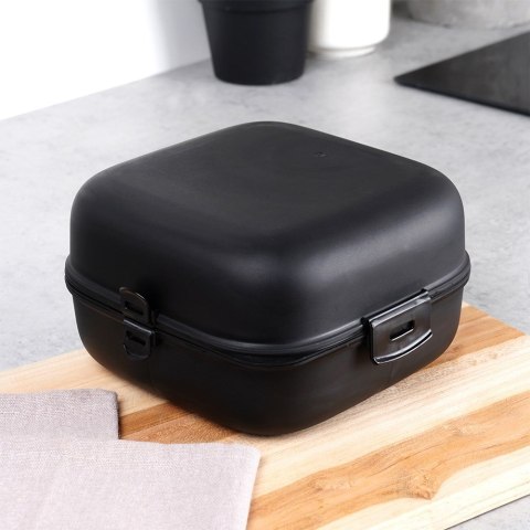 Pojemnik śniadaniowy obiadowy lunchbox z przegródkami czarny 2x700ml VILDE 229144