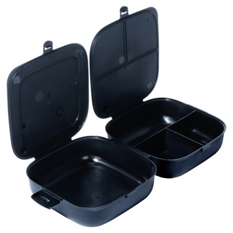 Pojemnik śniadaniowy obiadowy lunchbox z przegródkami czarny 2x700ml VILDE 229144