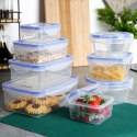 Pojemniki plastikowe na żywność z pokrywką i uszczelką 8-ele VILDE 229124