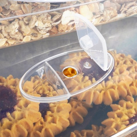 Pojemniki plastikowe na żywność z pokrywką i uszczelką 8-ele VILDE 229124
