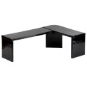 Półka kuchenna regulowana narożna podłużna czarna organizer 47x32x15.5cm VILDE 229207