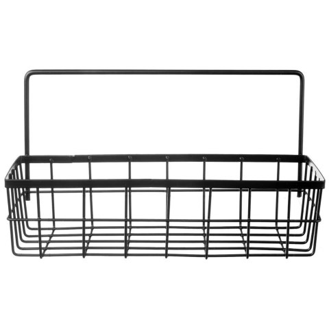 Półka kuchenna zawieszana na reling metalowa czarna 30x10.5x17cm RADKA ORION 540600