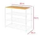 PÓŁKA REGAŁ STOJAK NA BUTY 4-POZIOMOWA 80X30X56CM BRUNBESTE BB-3557
