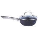 Rondel żeliwny ze szklaną pokrywką ciężki indukcja ATLAS 16 cm 1L NAVA 10-205-055