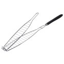 Ruszt kratka do grilla grillowania ryb kiełbas mięsa stalowy 58x12cm BBQ 111143
