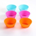 SILIKONOWE FOREMKI DO MUFFINEK ?8cm 6 SZT. TS-399-4 MULTIKOLOR