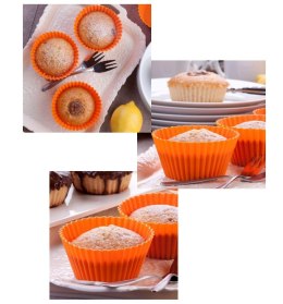 SILIKONOWE FOREMKI DO MUFFINEK ø9cm ZESTAW x6 TS-399