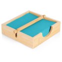 Serwetnik drewniany stojak na serwetki pojemnik organizer 20.5x18.5x5cm HIT 139638