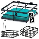 Serwetnik metalowy stojak na serwetki organizer pojemnik czarny MISTY 18x18cm NAVA 10-186-032