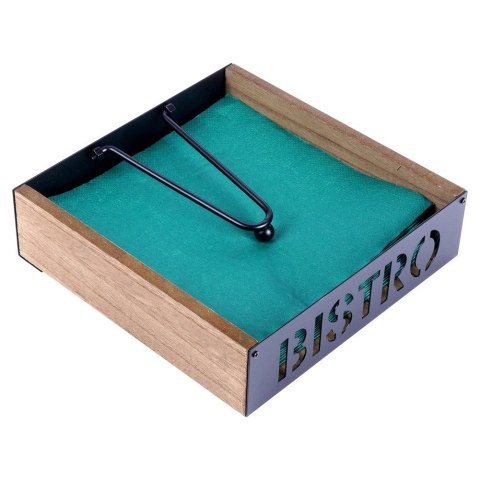 Serwetnik z dociskiem pojemnik stojak na serwetki organizer BISTRO 18x18cm VILDE 139379