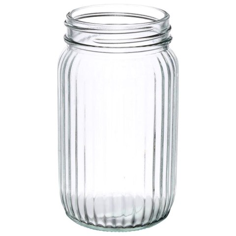 Słoik do picia napojów szklany z zakrętką i słomką grube szkło 500ml EXCELLENT HOUSEWARE 139177