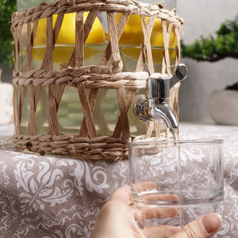 SŁÓJ SŁOIK DO NAPOJÓW Z KRANIKIEM SZKLANY 5,5L EXCELLENT HOUSEWARE 139141