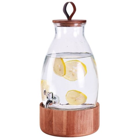 SŁÓJ SŁOIK DO NAPOJÓW Z KRANIKIEM SZKLANY ZE STOJAKIEM 5.5L EXCELLENT HOUSEWARE 139002