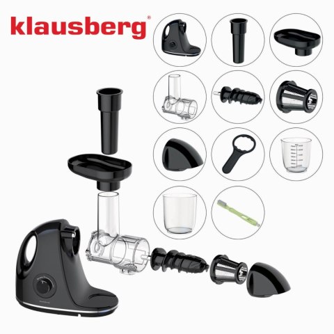 SOKOWIRÓWKA WOLNOOBROTOWA 150W DO OWOCÓW I WARZYW COLD PRESS KLAUSBERG KB-7861