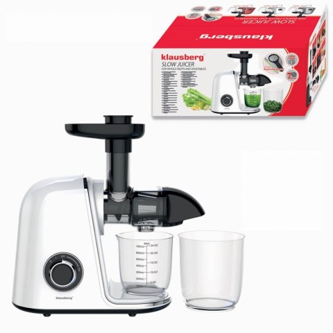 SOKOWIRÓWKA WOLNOOBROTOWA 150W DO OWOCÓW I WARZYW COLD PRESS KLAUSBERG KB-7869