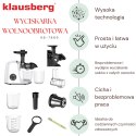 SOKOWIRÓWKA WOLNOOBROTOWA 150W DO OWOCÓW I WARZYW COLD PRESS KLAUSBERG KB-7869