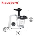 SOKOWIRÓWKA WOLNOOBROTOWA 150W DO OWOCÓW I WARZYW COLD PRESS KLAUSBERG KB-7869