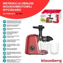 SOKOWIRÓWKA WOLNOOBROTOWA 150W DO OWOCÓW I WARZYW COLD PRESS KLAUSBERG KB-7870