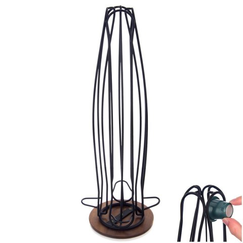 Stojak na kapsułki do kawy obrotowy metalowy czarny 40 kapsułek RADKA 40cm ORION 154316