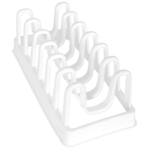 Stojak na pokrywki talerze organizer plastikowy biały STORAGE SOLUTIONS 229052