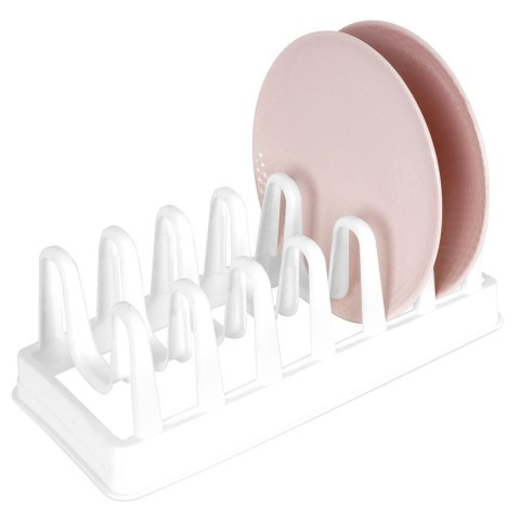 Stojak na pokrywki talerze organizer plastikowy biały STORAGE SOLUTIONS 229052