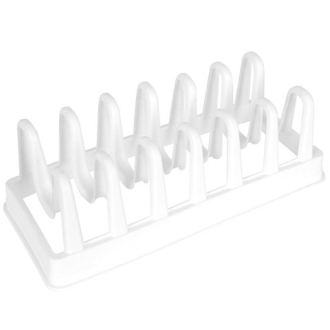 Stojak na pokrywki talerze organizer plastikowy biały STORAGE SOLUTIONS 229052