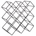 Stojak na wino butelki wina metalowy czarny do 13 butelek 42x42cm HOME STYLING COLLECTION 730125