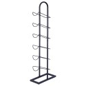 Stojak na wino butelki wina metalowy organizer czarny do 6 butelek VILDE 229079