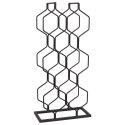 Stojak na wino butelki wina organizer metalowy czarny do 8 butelek VILDE 229031