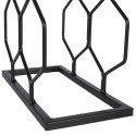 Stojak na wino butelki wina organizer metalowy czarny do 8 butelek VILDE 229031