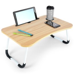 Stolik pod laptop i tablet śniadaniowy składany do łóżka na łóżko VILDE 568018