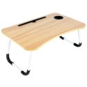 Stolik pod laptop i tablet śniadaniowy składany do łóżka na łóżko VILDE 568018