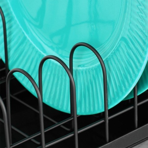 Suszarka do naczyń na naczynia metalowa stojąca czarna 39x16x14.5cm VILDE 229154