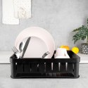 Suszarka do naczyń na naczynia stojąca plastikowa czarna 39.5x31x12cm VILDE 229061-C
