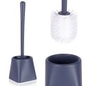 Szczotka do czyszczenia WC toalety silikonowa ze stojakiem szara 36cm BATHROOM SOLUTIONS 569636-S
