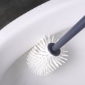 Szczotka do czyszczenia WC toalety silikonowa ze stojakiem szara 36cm BATHROOM SOLUTIONS 569636-S